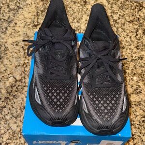 Hoka Black and Gray Athletic Shoes